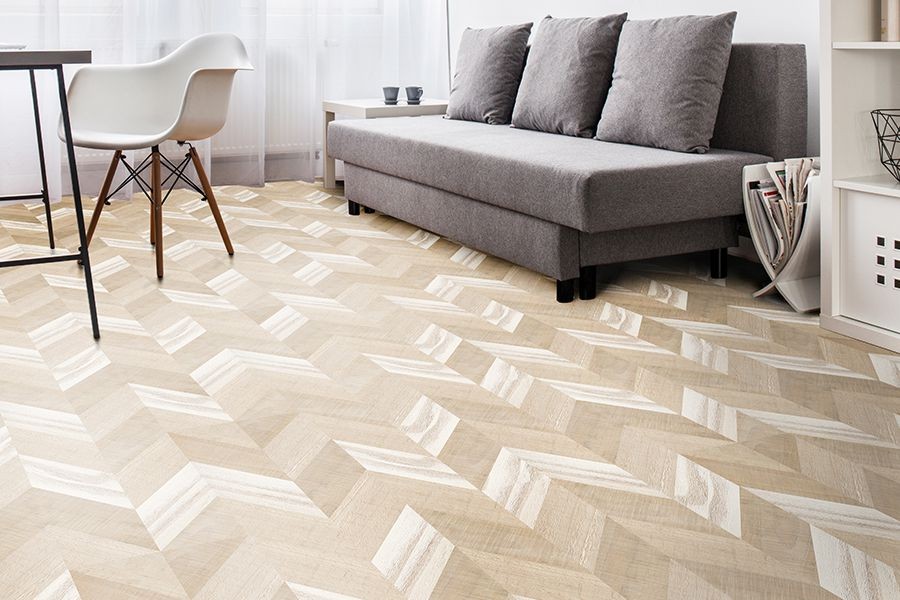 Пробковый пол Chevron Creme
