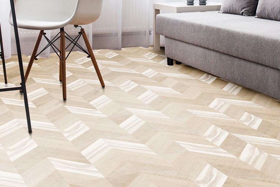 Пробковый пол Chevron Creme