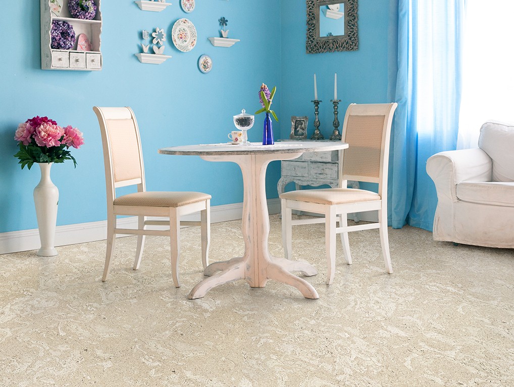 Пробковый паркет Madeira White под лаком