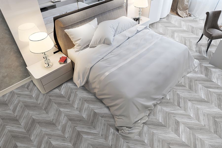 Пробковый пол Chevron Silver