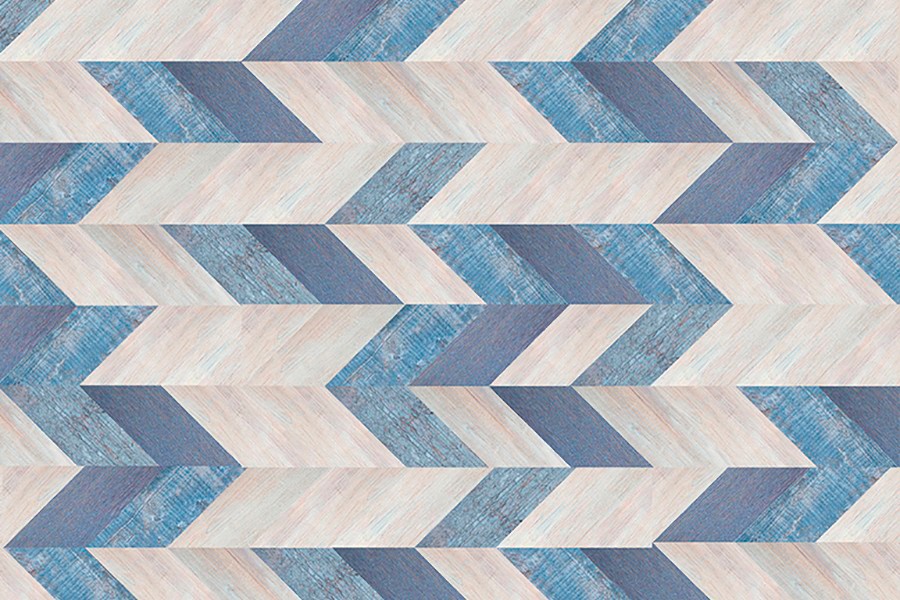 Пробковый пол замковый Chevron Blue
