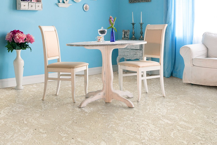 Пробковый пол Madeira White